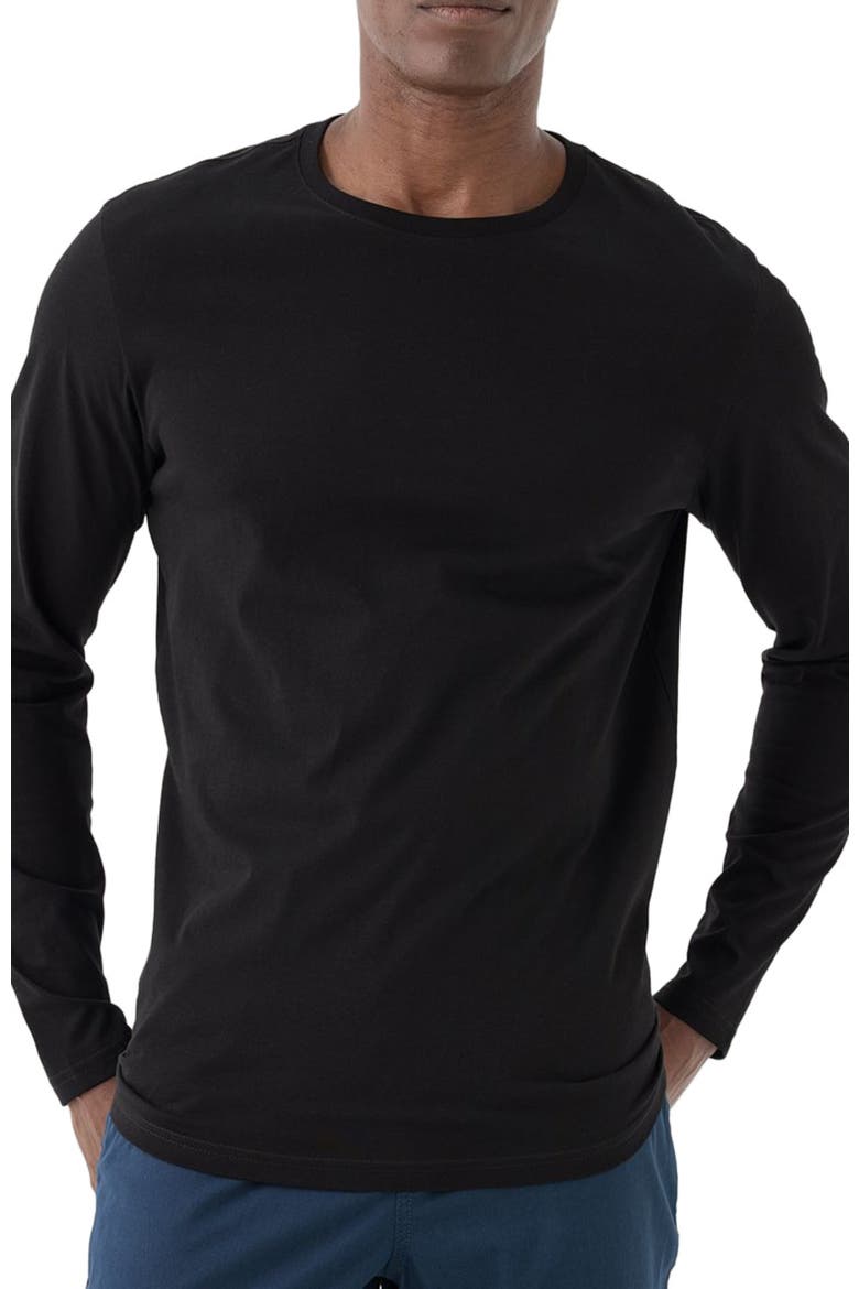 Organic Cotton Softspun Long Sleeve Tee, Main, color, Black