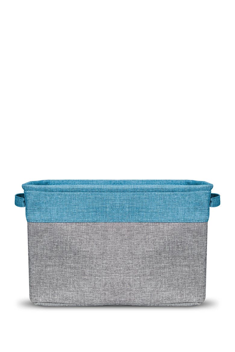 Aqua Twill Storage Basket - Set of 3, Alternate, color, AQUA