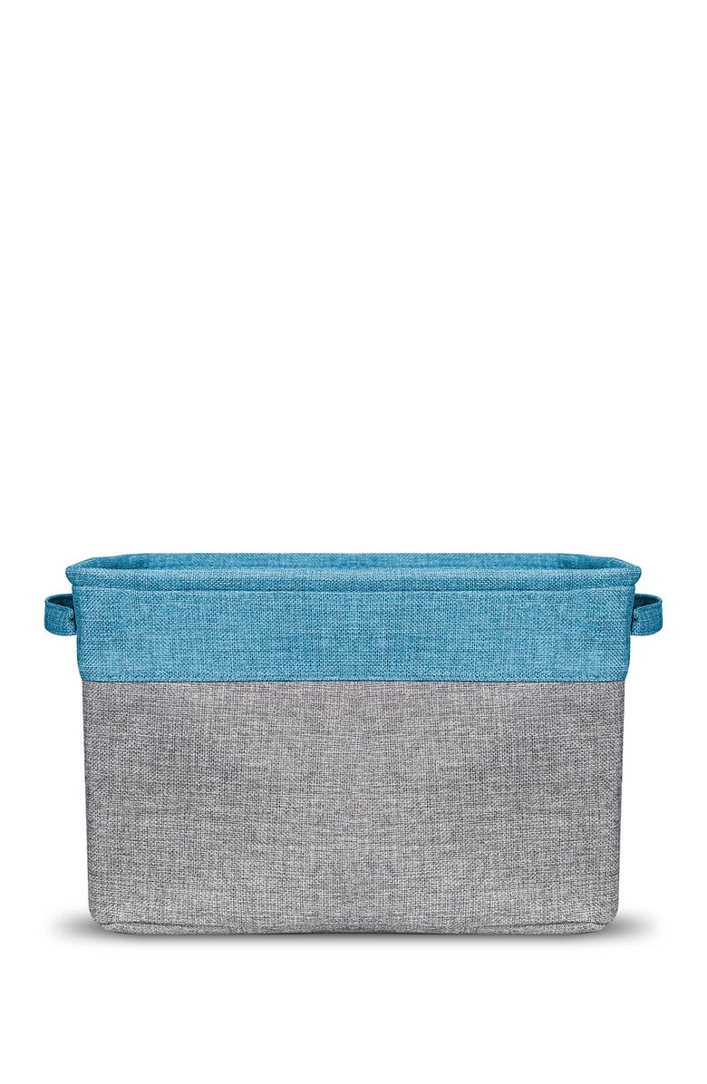 SORBUS Aqua Twill Storage Basket - Set of 3, Alternate, color, Aqua