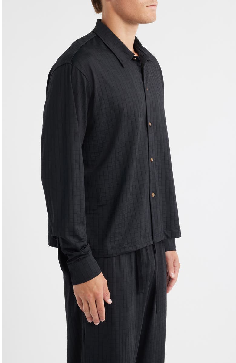 RIZORT Francis Ripstop Button-Up Shirt, Alternate, color, Black