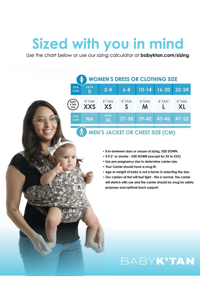 Baby K'tan Original Floral Garden Baby Carrier, Alternate, color, 