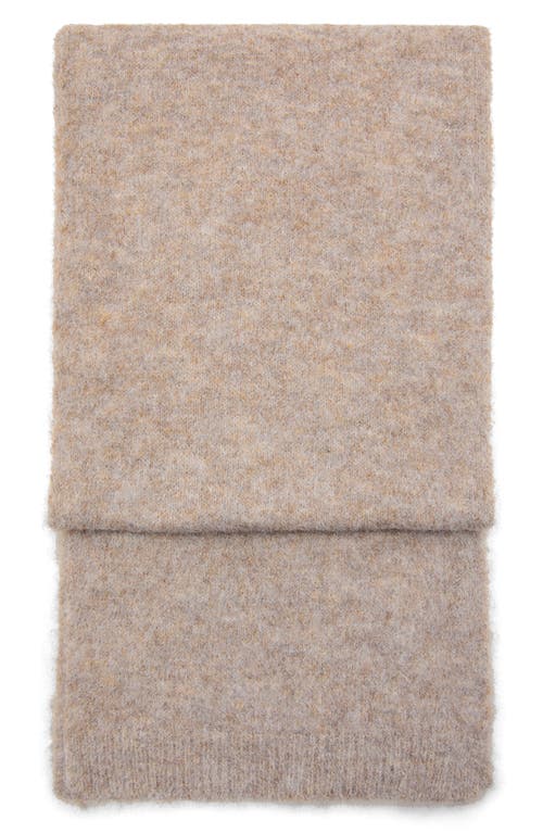 Mango Knit Fringe Scarf In Brown