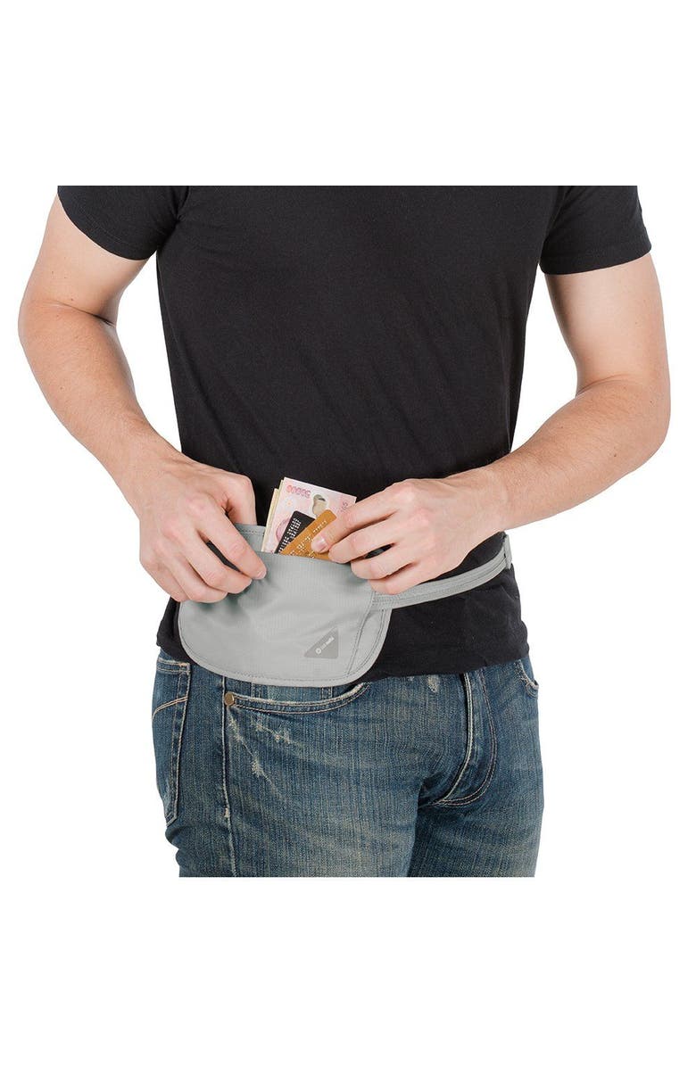 PACSAFE Coversafe X100 Anti-Theft RFID Blocking Waist Wallet Neutral Grey, Alternate, color, Neutral Grey