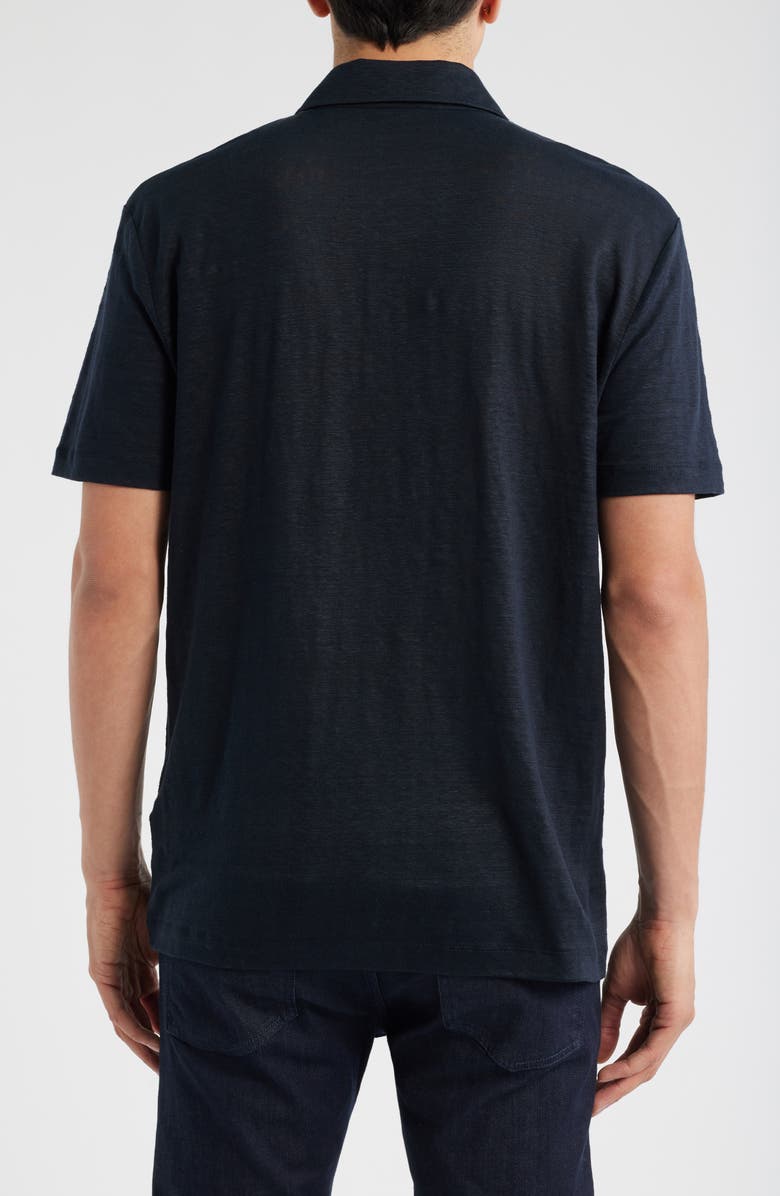 BOSS x Beckham Parris Linen Polo, Alternate, color, Dark Blue