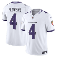 Nike Men's Nike Zay Flowers White Baltimore Ravens Vapor F.U.S.E. Stitched Limited Jersey