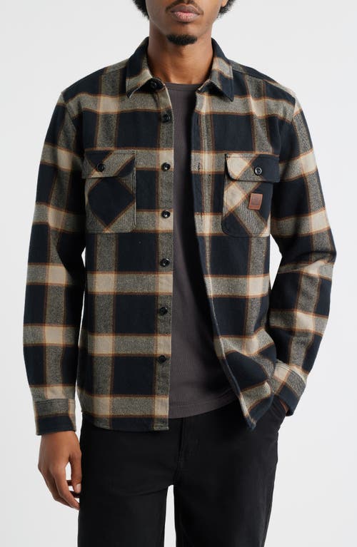 Brixton Bowery Standard Fit Plaid Heavyweight Cotton Flannel Button-up Shirt In Multi