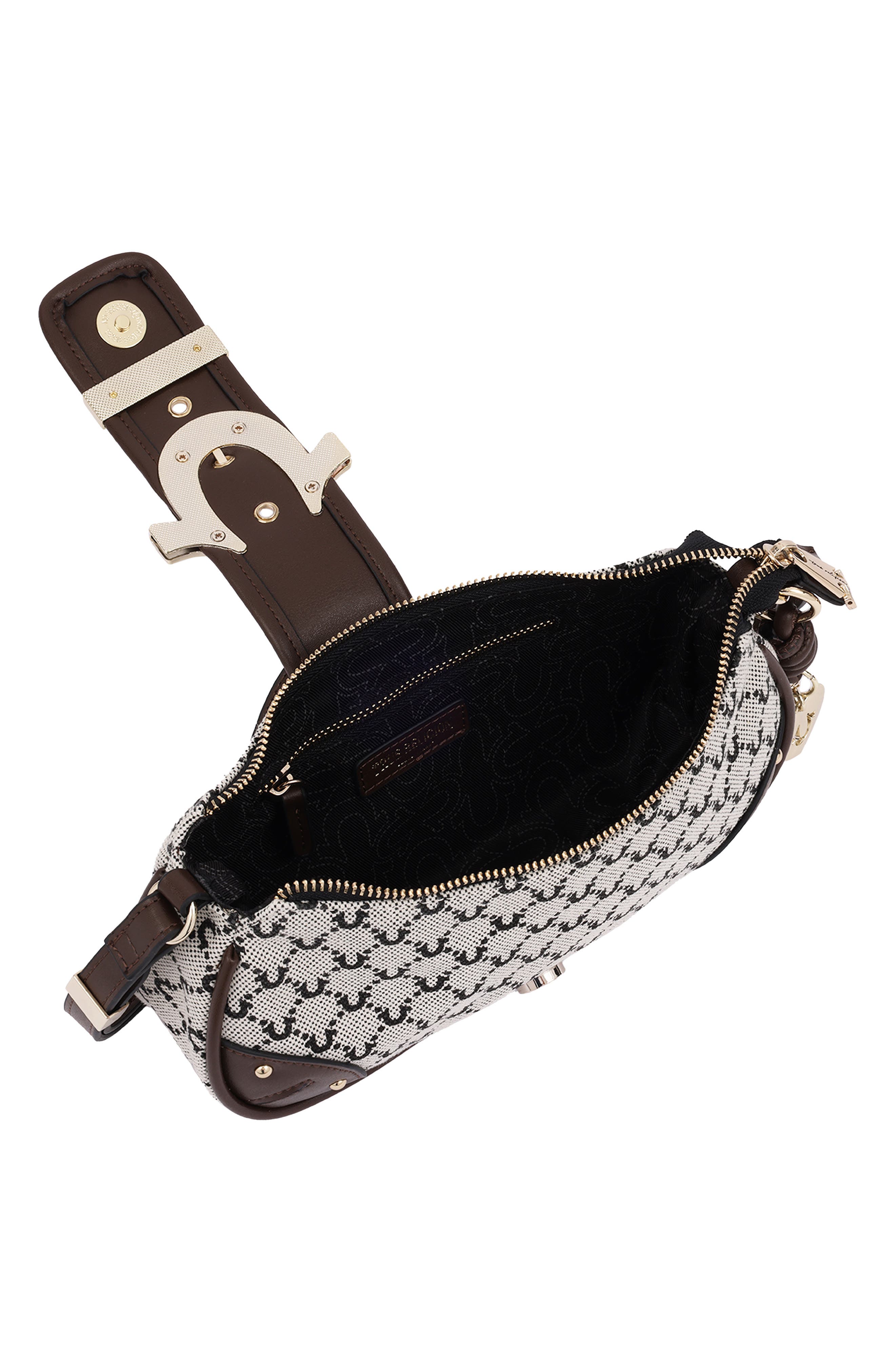 Signature Horseshoe Zip Top Bag, Alternate, color, CHOCOLATE