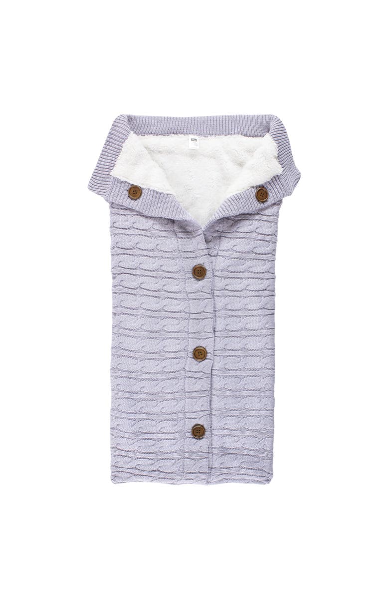 Hudson Baby Fluffy Knitted Baby Lounge Stroller Wrap Sack, Main, color, Lilac
