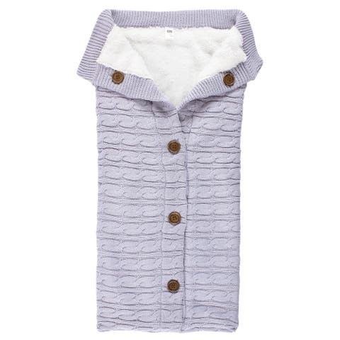 Fluffy Knitted Baby Lounge Stroller Wrap Sack