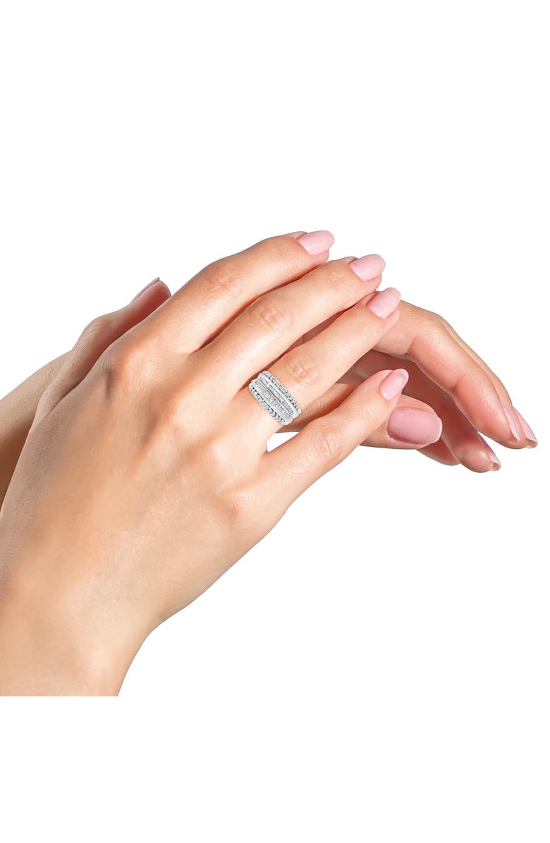 Haus of Brilliance 14K White Gold 1.00 Cttw Diamond Modern Band Ring, Alternate, color, White