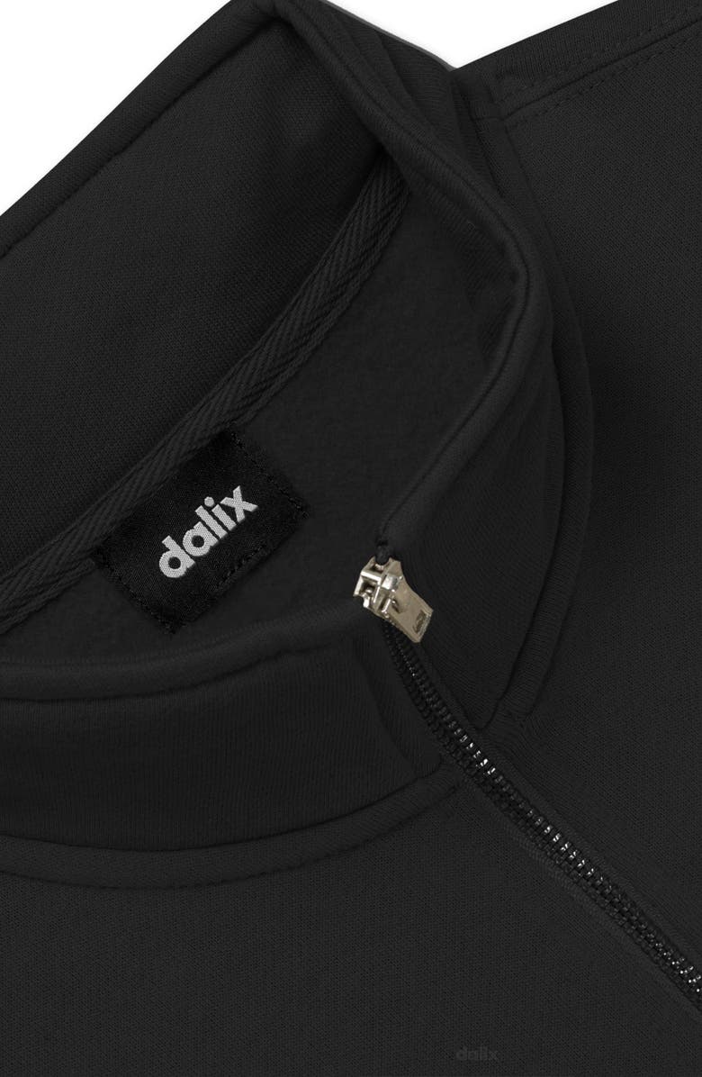 Dalix Womens Heartly Ghost Quarter Zip Pullover, Alternate, color, Black
