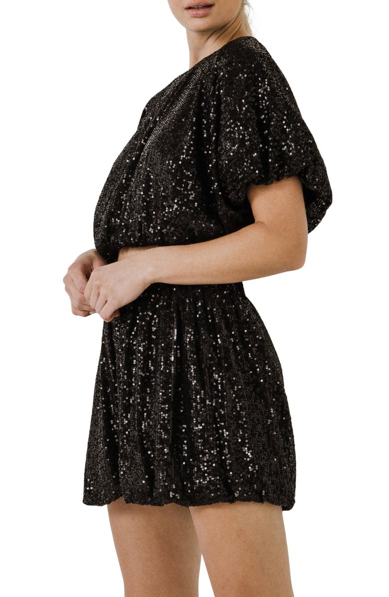 Endless Rose Sequin Puff Crop Top, Alternate, color,