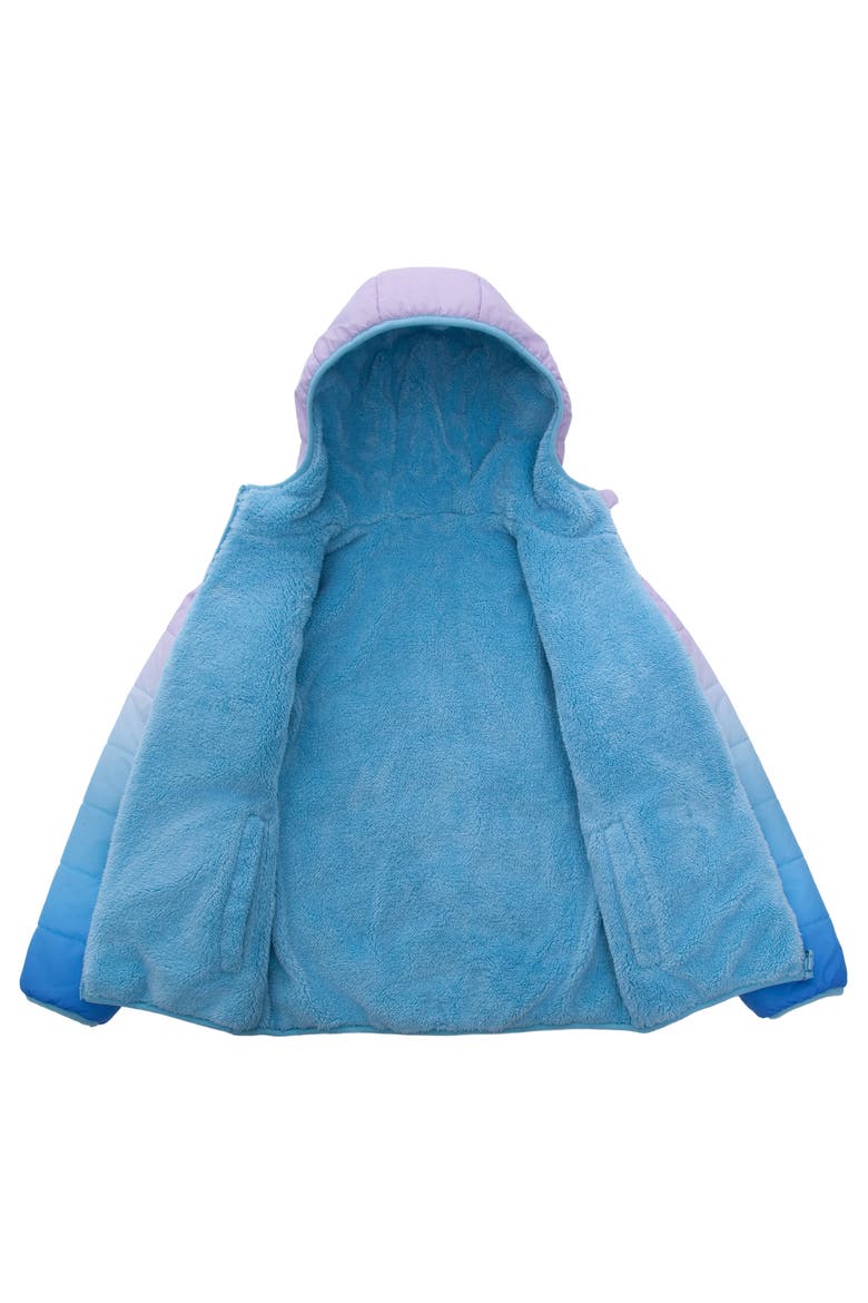Kids' Reversible Soft Fleece Jacket, Alternate, color, Ombre lilac blue