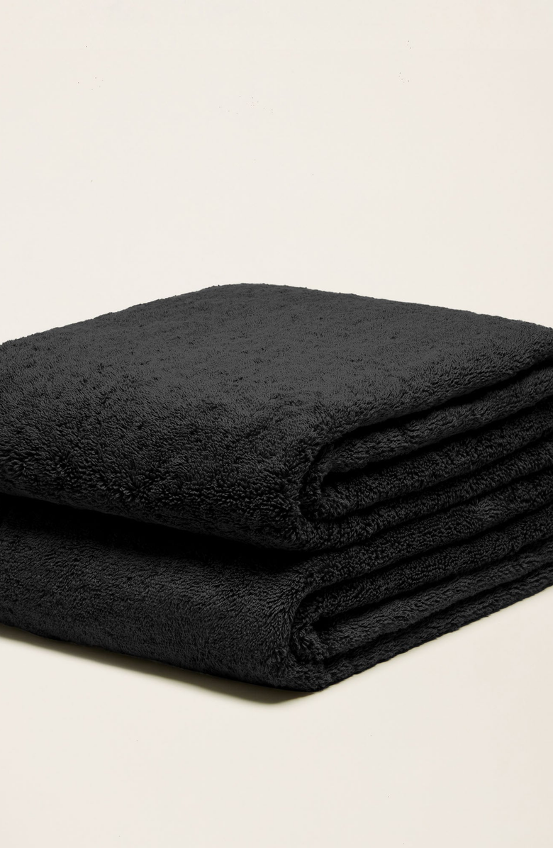 Italic Ultraplush Australian Cotton Hand Towels, Alternate, color, Black