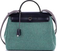 Pre-Owned Hermes Herbag Zip Criss Viking Toile and Leather 31