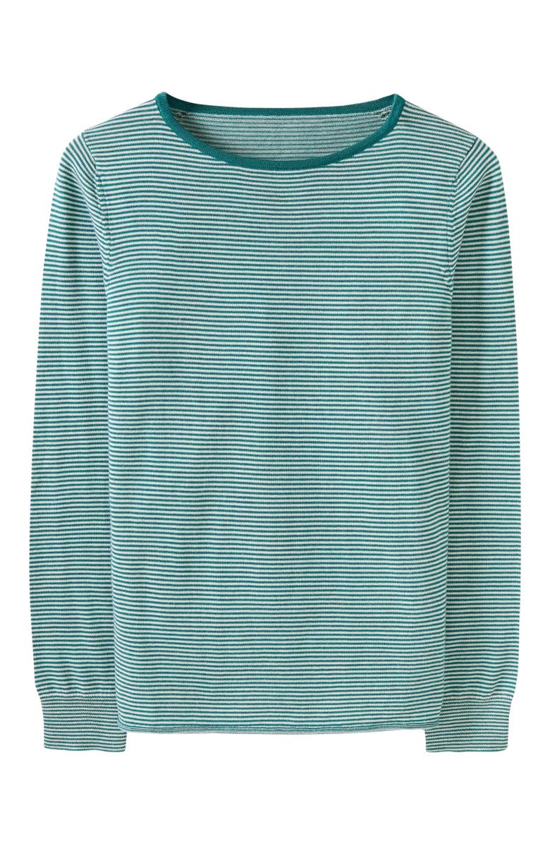 Celtic & Co. Merino Fine Knit Boat Neck Sweater, Alternate, color, Icelandic Microstripe