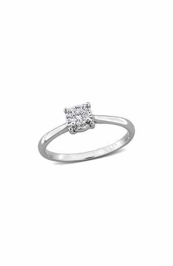 Created Forever Sterling Silver Lab Grown Diamond Solitaire Ring