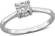 Created Forever Sterling Silver Lab Grown Diamond Solitaire Ring