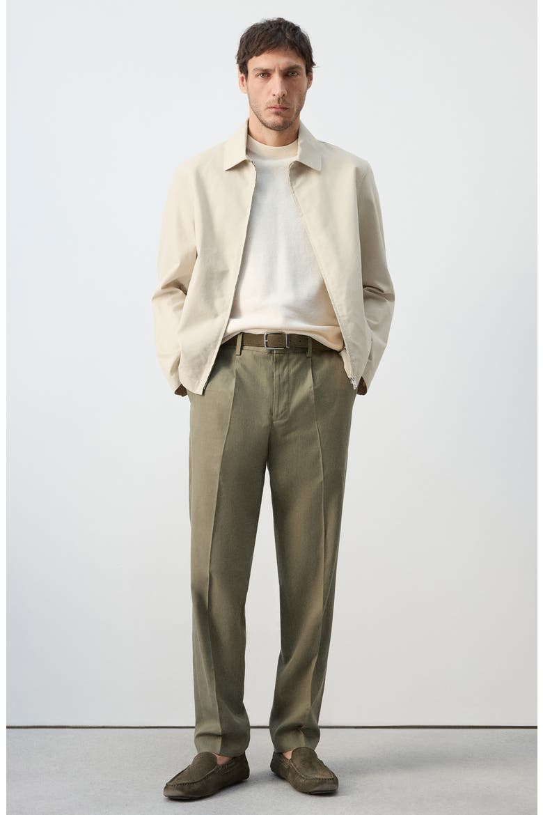 Cotton Blend Jacket, Alternate, color, BEIGE
