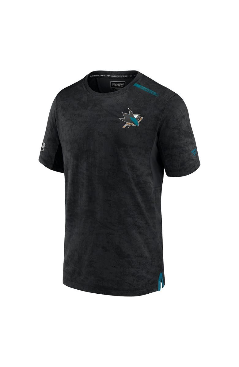 FANATICS Men's Fanatics Branded Black San Jose Sharks Authentic Pro Rink Premium Camo T-Shirt, Alternate, color, 