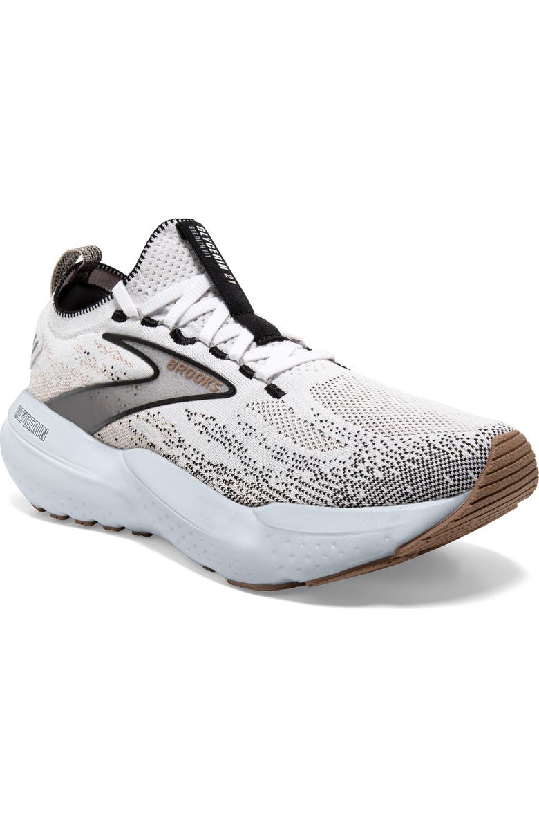 Brooks Glycerin StealthFit 21 Running Shoe, Main, color, White/Grey/Black