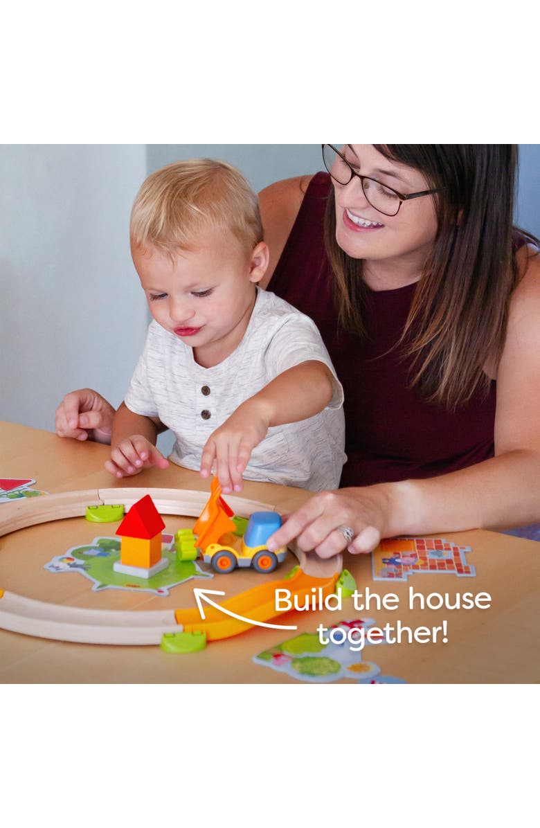HABA My Very First Games Building Site, A Cooperative Learning Kids Game, Toddler Learning Activities & Games for 2+ Year Olds with Included Toy Truck, Alternate, color, Multi