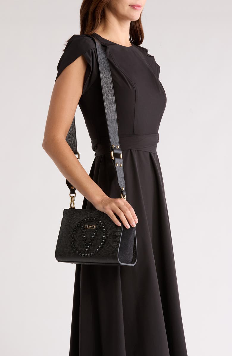 VALENTINO BY MARIO VALENTINO Kiki Rock Stud Leather Crossbody Bag, Alternate, color,