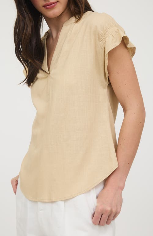 BLU PEPPER BLU PEPPER SPLIT NECK SHORT SLEEVE TOP