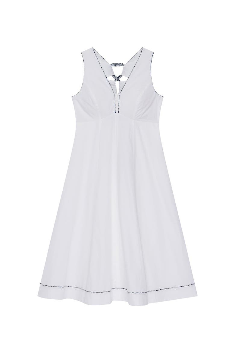 Cotton Tie Detail Maxi Dress, Alternate, color, Ivory