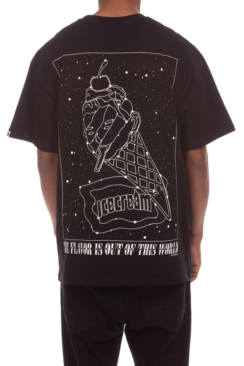 Star Gazing Cotton Graphic T-Shirt, Alternate, color, BLACK