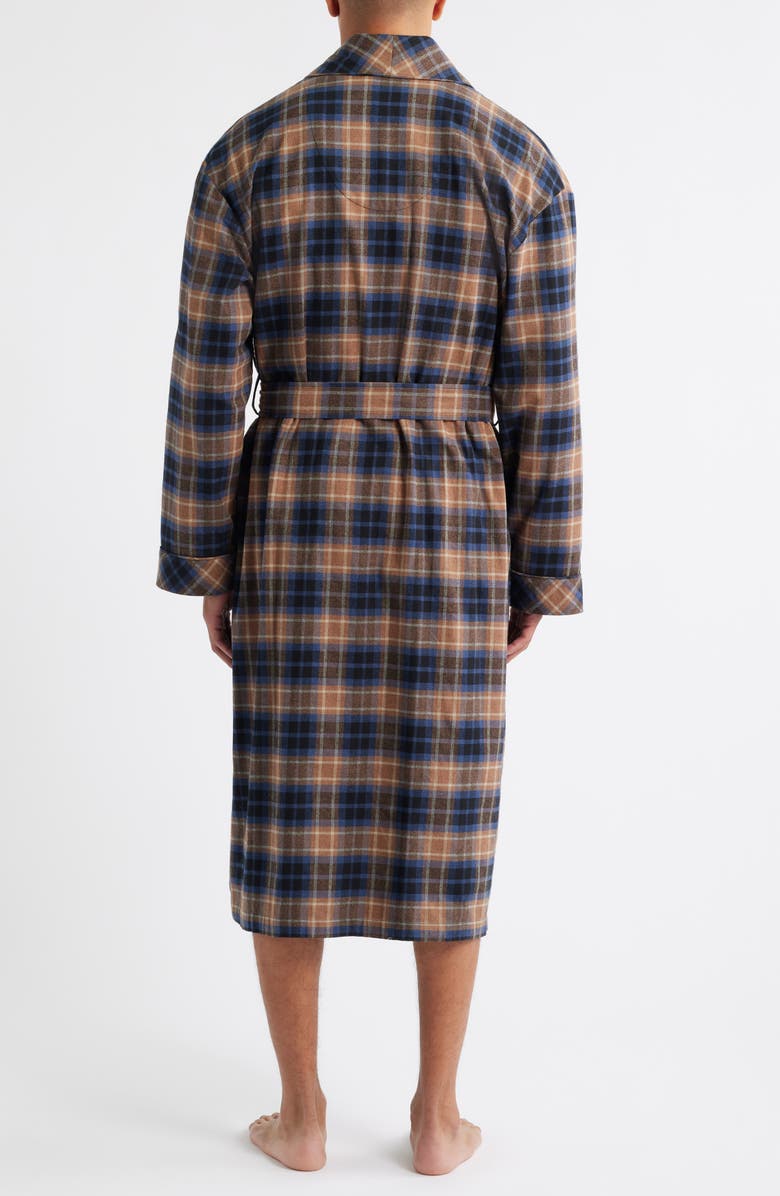 Majestic International Time Out Flannel Robe, Alternate, color, Sienna