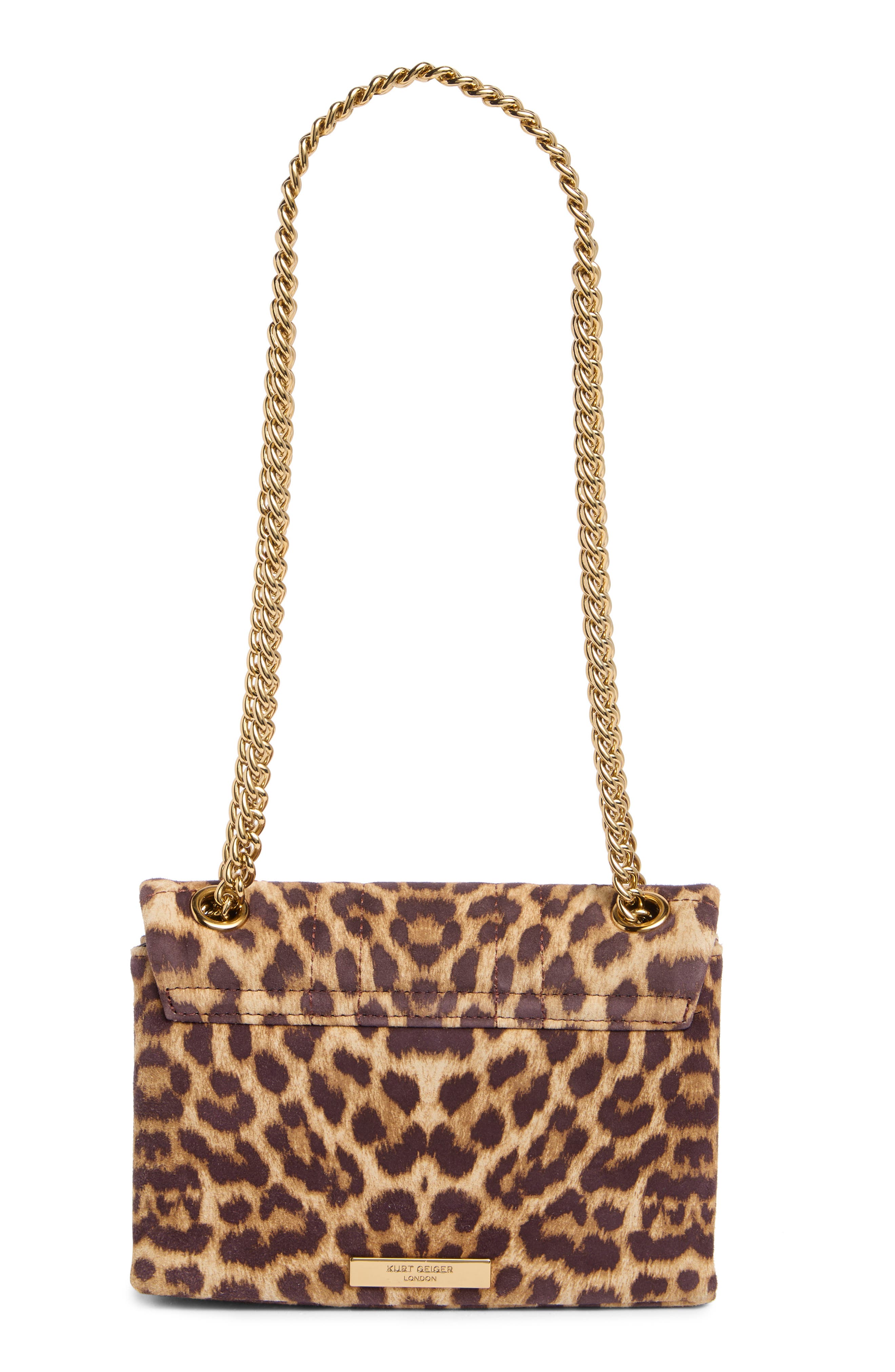 Kurt Geiger London Mini Kensington Convertible Leather Crossbody Bag, Alternate, color, Open Brown