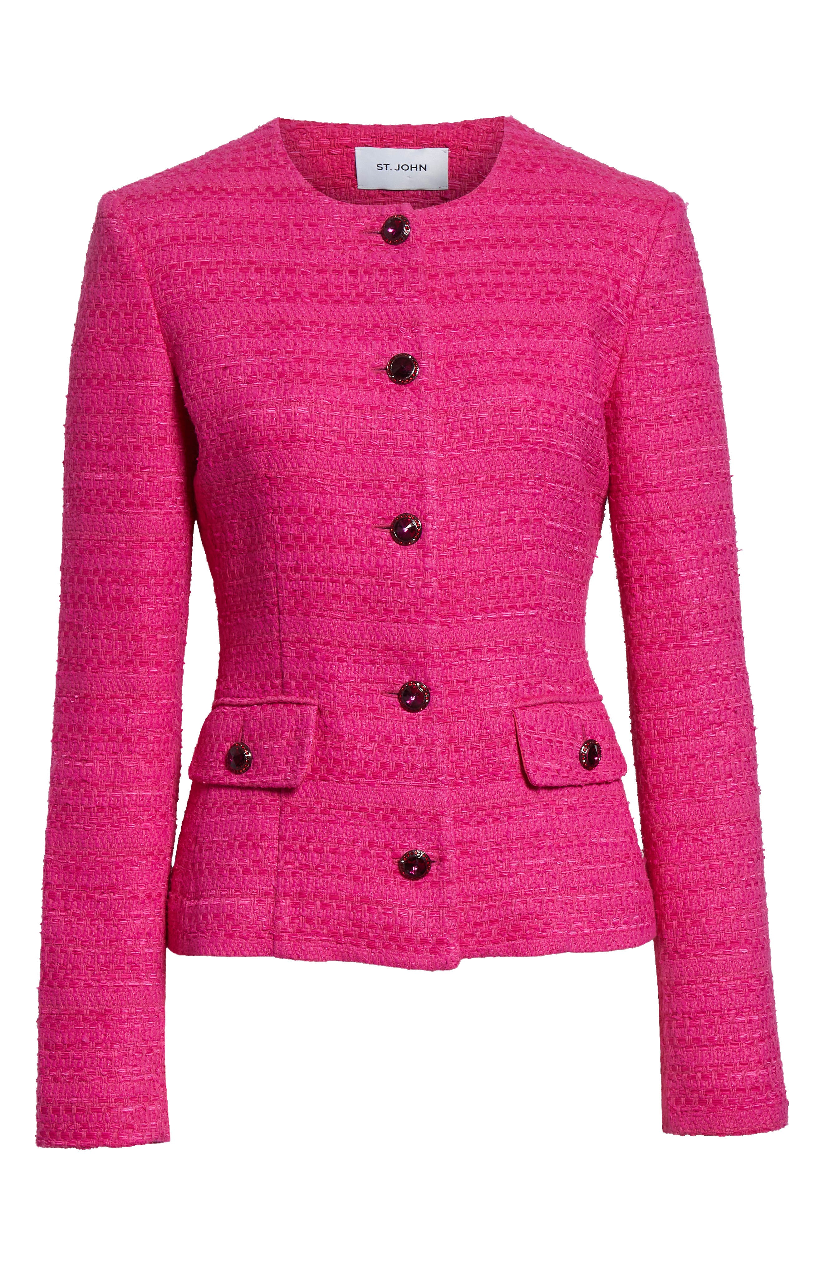 セール中美品 Cotton-blend Blelted tweed Jacket Cotton Blend Tweed Jacket (Women) | Nordstrom