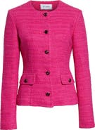 ST. JOHN Cotton Blend Tweed Jacket