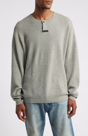 【FEAR OF GOD】ESSENTIALS WAFFLE SWEATER セーター Tシャツ Fear of God Essentials Gender Inclusive Waffle Knit Henley