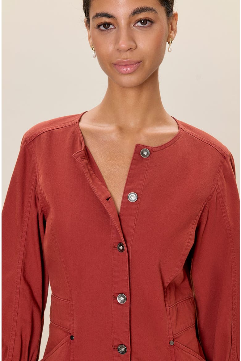 Remi Garment Dyed Dress, Alternate, color, Burnt Sienna