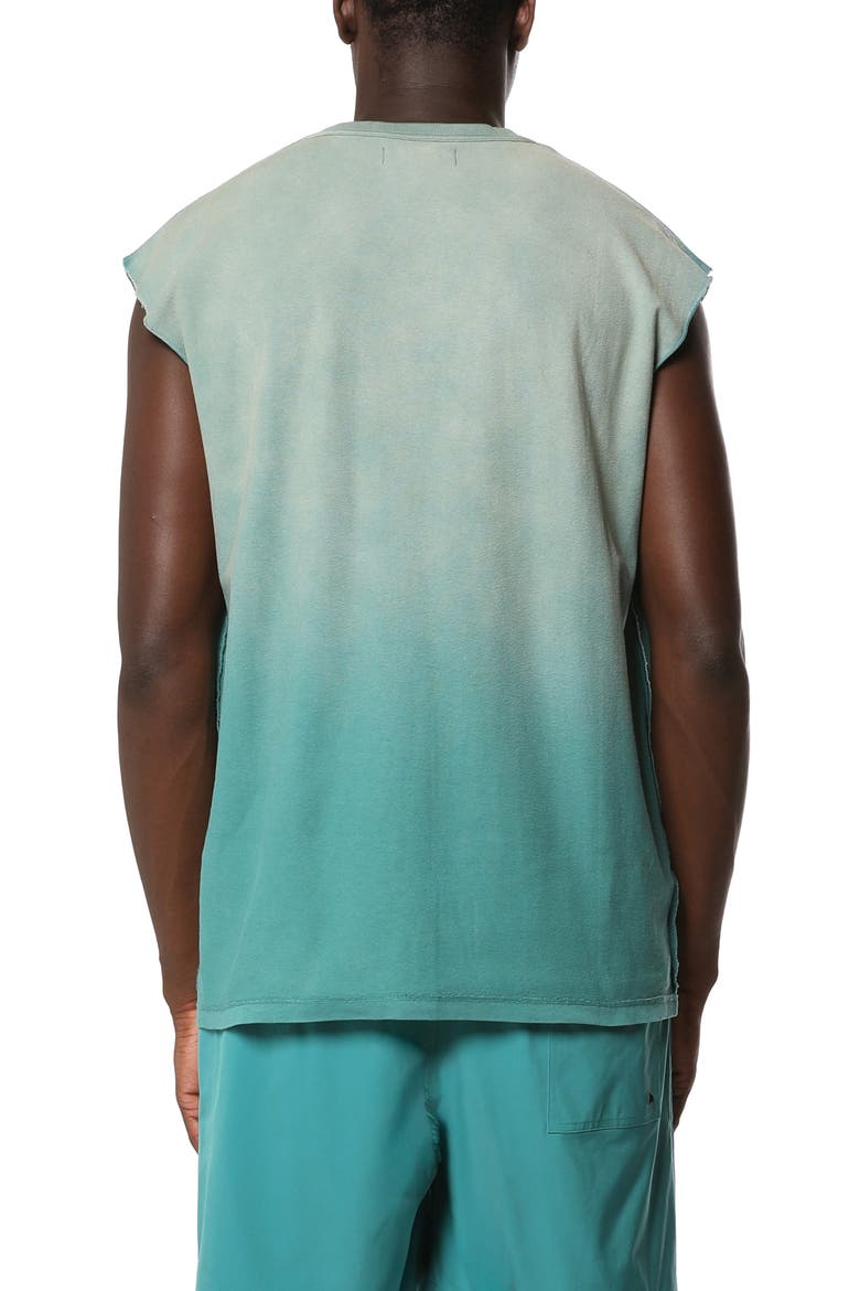 Distressed Sleeveless Graphic T-Shirt, Alternate, color, GREEN