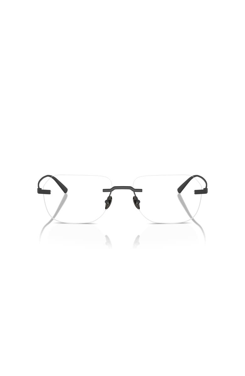 Ferrari 57mm Rectangle optical glasses, Alternate, color, Black