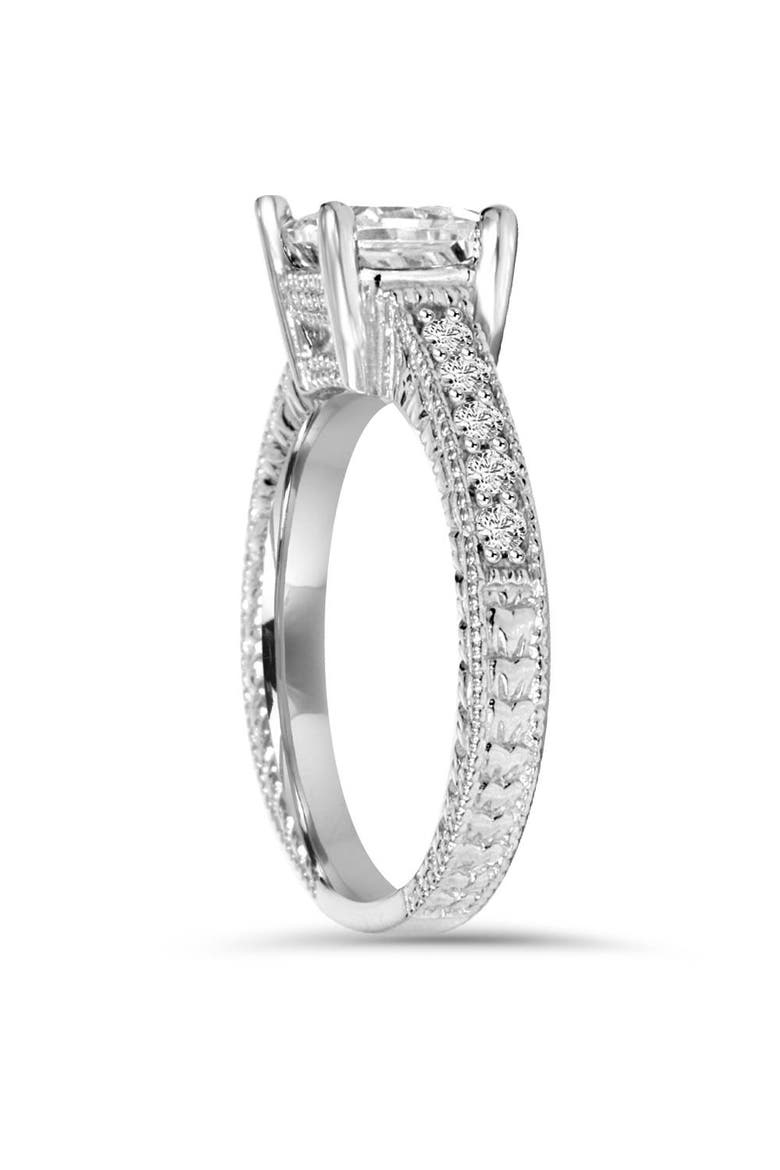 1 1/4Ct Princess Cut Diamond Engagement Ring 14k Gold Lab Grown, Alternate, color, 14k White Gold