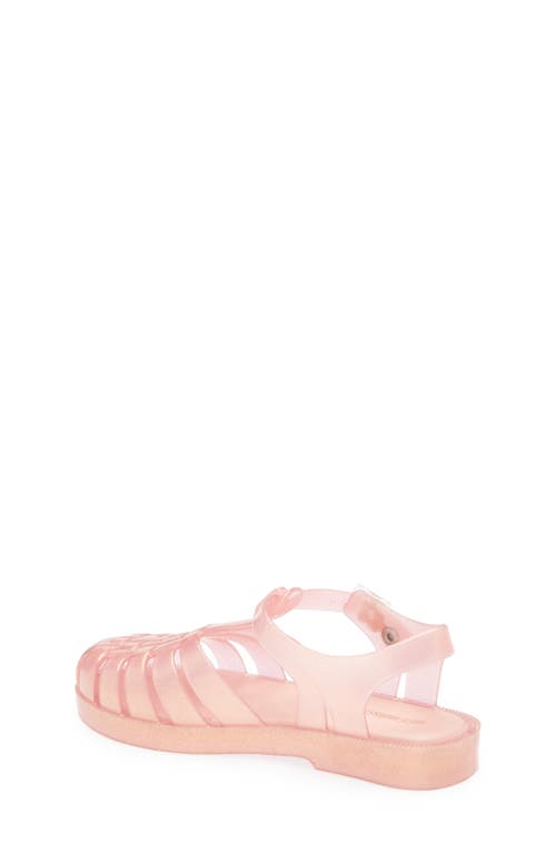 Mini Melissa Kids' Mini Posession Jelly Fisherman Sandal In Pearly Pink