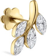 MARIA TASH Diamond Vine Threaded Stud Earring