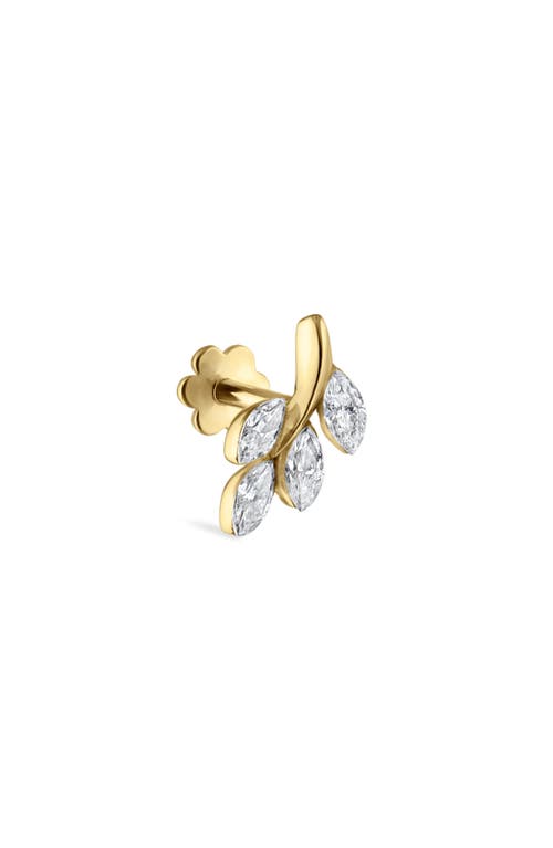 Maria Tash Diamond Vine Threaded Stud Earring In Yellow Gold
