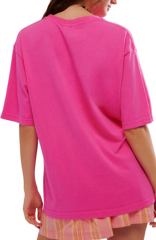 Free People Harvest Oversize Cotton Graphic T-shirt In Red