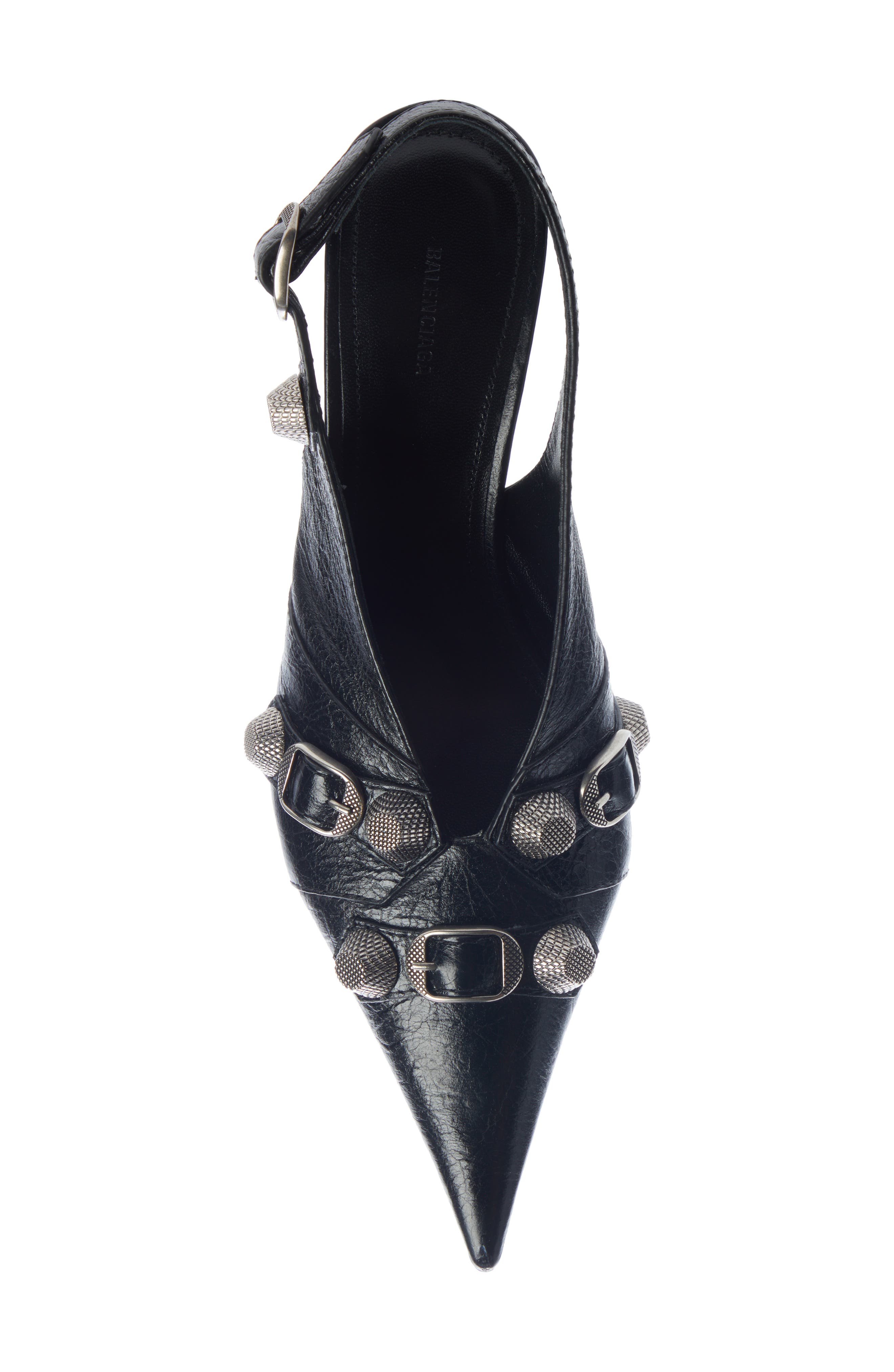 Balenciaga Cagole Pointed Toe Slingback Pump, Alternate, color, 