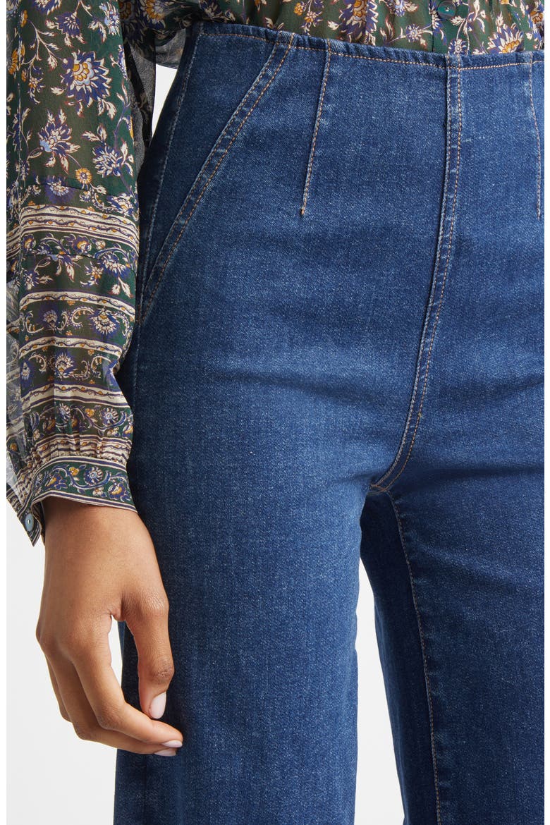 Joplin Off-Duty High Waist Flare Jeans, Alternate, color, BRIGHT BLUE