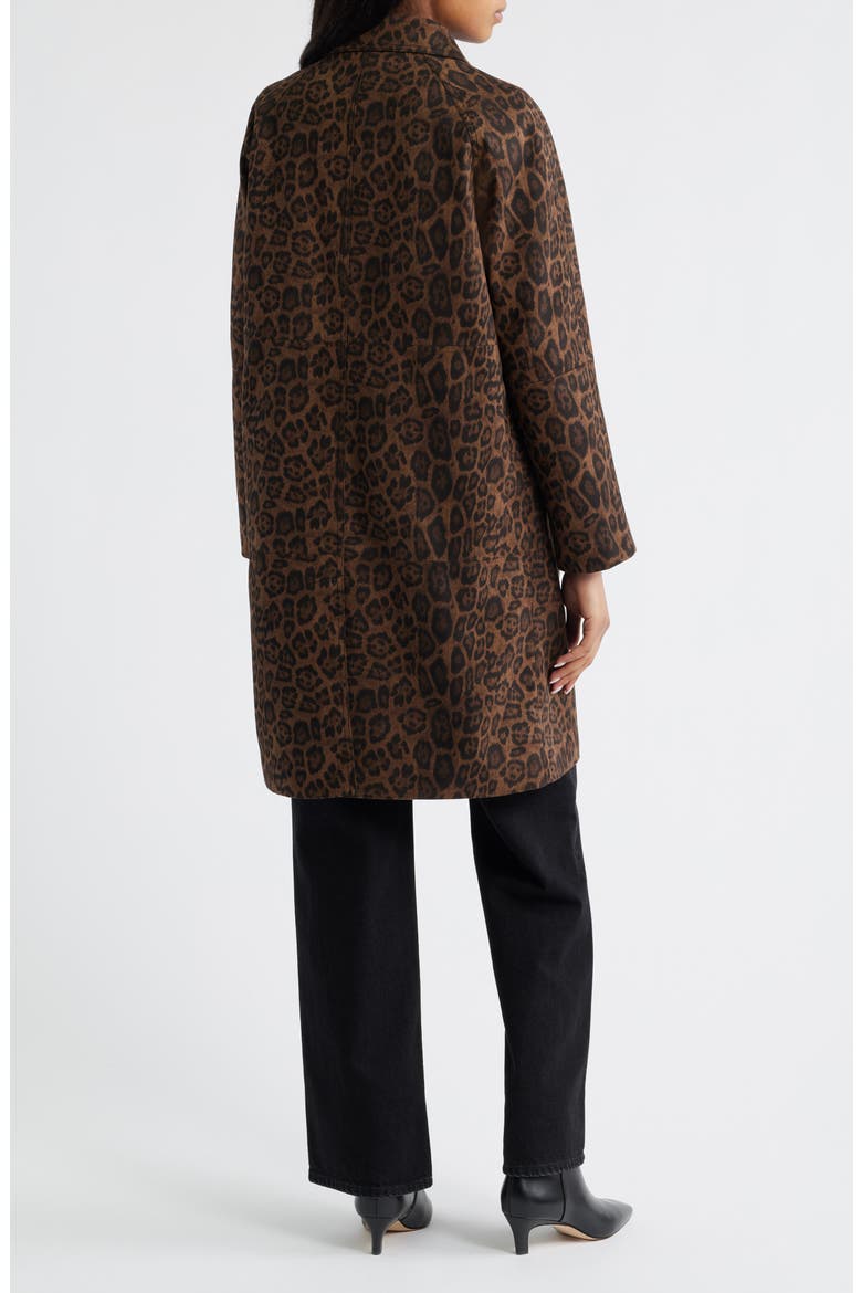 Paneled Faux Suede Coat, Alternate, color, LEOPARD
