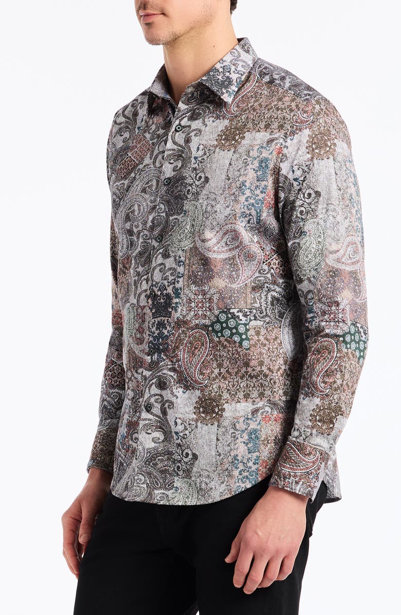 Robert Graham Remsen Paisley Stretch Cotton Button-Up Shirt, Alternate, color, 