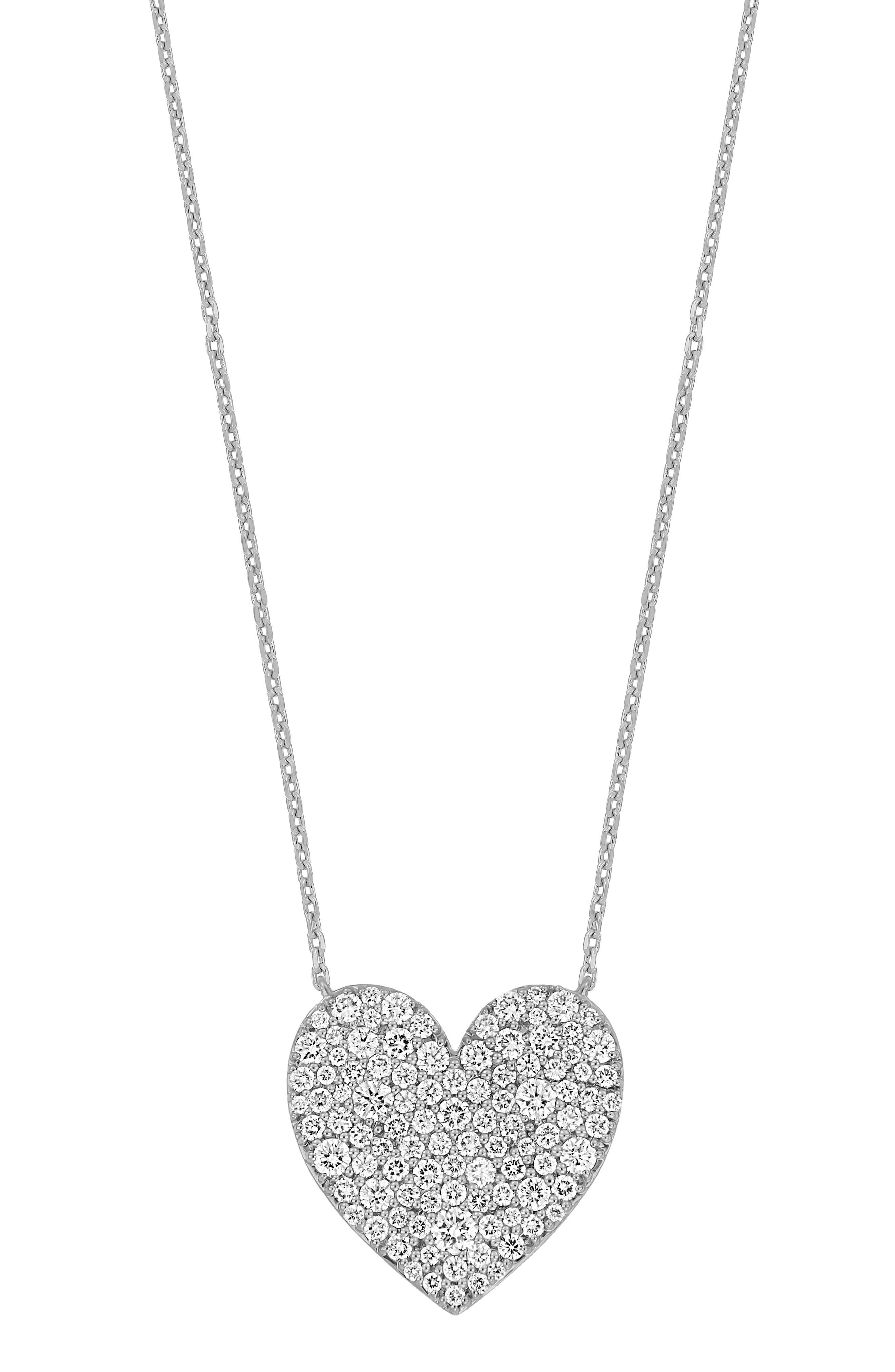 Bony Levy Diamond Heart Pendant Necklace in 18K White Gold 