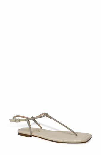 Rhinestone T-Strap Sandal