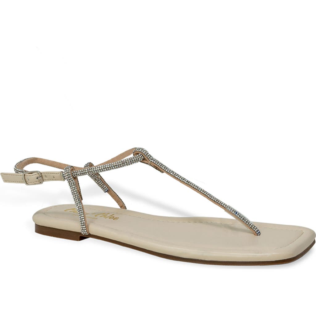 Chase & Chloe Chase And Chloe Rhinestone T-strap Sandal
